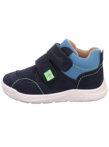 superfit Leder-Stiefeletten "Whaley" in Dunkelblau/ Hellblau