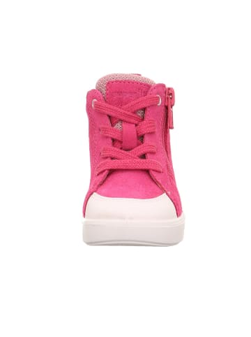 superfit Skórzane sneakersy w kolorze różowym