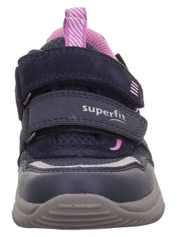 superfit Leren sneakers "Storm" donkerblauw/paars