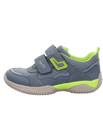 superfit Skórzane sneakersy "Storm" w kolorze niebiesko-zielonym