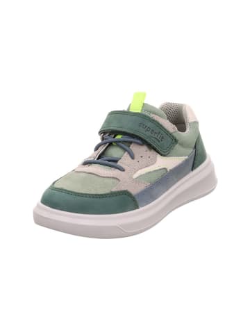 superfit Skórzane sneakersy "Cosmo" w kolorze beżowo-zielonym