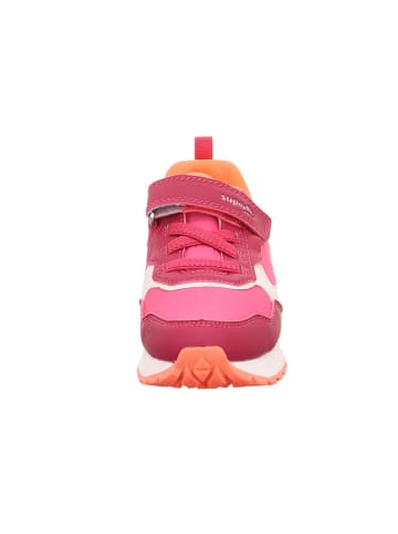 superfit Skórzane sneakersy "Dash" w kolorze różowo-biało-czerwonym