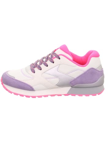 superfit Leder-Sneakers "Dash" in Weiß/ Pink/ Lila