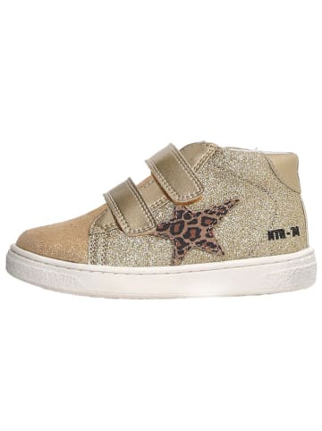 Naturino Skórzane sneakersy "Pinn" w kolorze złotym