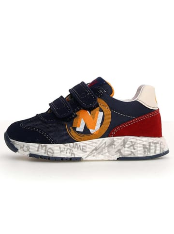 Naturino Leder-Sneakers "Jesko 2" in Dunkelblau/ Rot