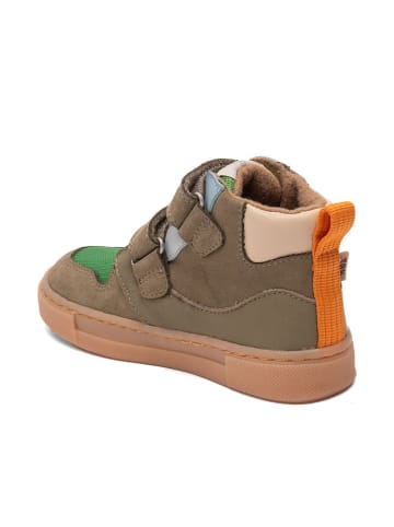 bisgaard Leder-Sneakers "Roy" in Khaki