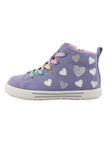 Lurchi Leren sneakers "Benia" paars/meerkleurig