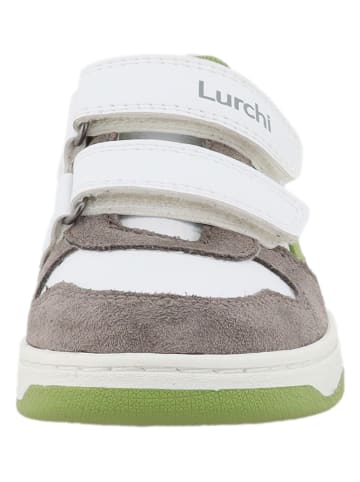 Lurchi Sneakersy "Gerd" w kolorze biało-zielono-szarym