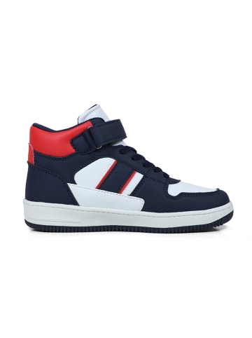 GAP Sneakersy "Boston Mid II" w kolorze biało-granatowo-czerwonym