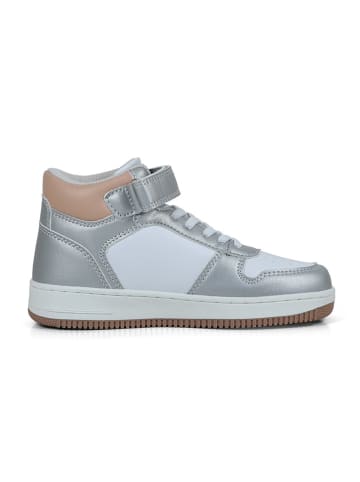 GAP Sneakers "Boston Mid II" in Beige/ Silber/ Weiß
