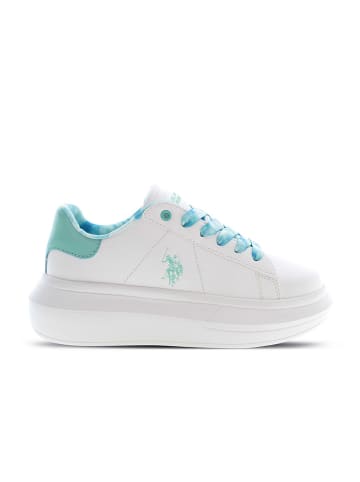 U.S. Polo Assn. Sneakers wit/turquoise