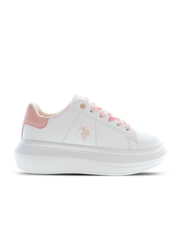 U.S. Polo Assn. Sneakersy w kolorze biało-jasnoróżowym