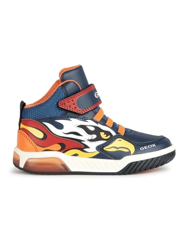 Geox Sneakers "Inek" in Dunkelblau/ Orange
