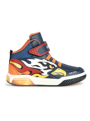Geox Sneakers "Inek" in Dunkelblau/ Orange