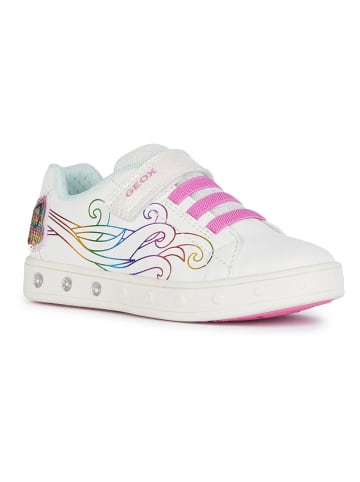 Geox Sneakersy "Lights - Skylin" w kolorze białym ze wzorem