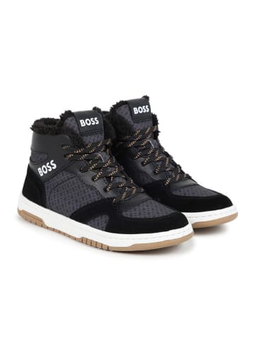 Hugo Boss Kids Sneakers in Schwarz/ Dunkelblau