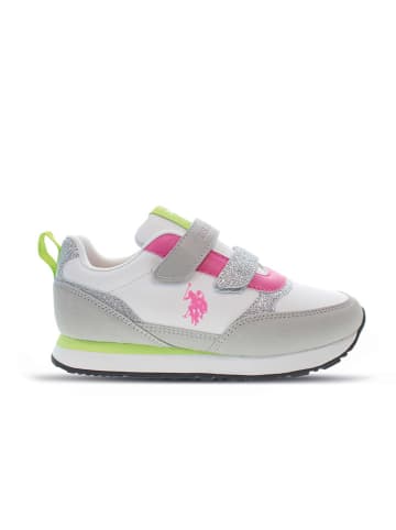 U.S. Polo Assn. Sneakers in Grau/ Weiß/ Pink