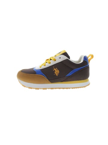 U.S. Polo Assn. Sneakers bruin/geel