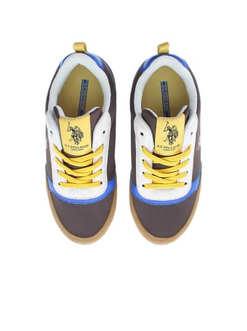 U.S. Polo Assn. Sneakers bruin/geel