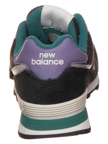 New Balance Skórzane sneakersy "574" w kolorze czarnym