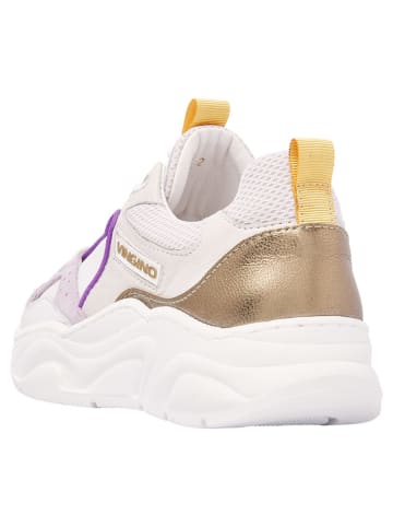 Vingino Leder-Sneakers "Olivia" in Weiß/ Gold/ Lila