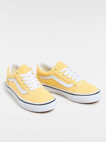 Vans Skórzane sneakersy "Old Skool" w kolorze żółtym