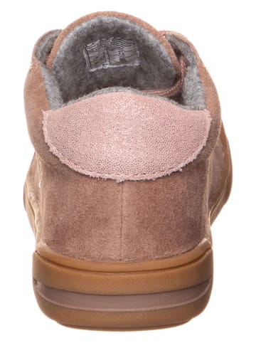 lamino Leder-Sneakers in Altrosa