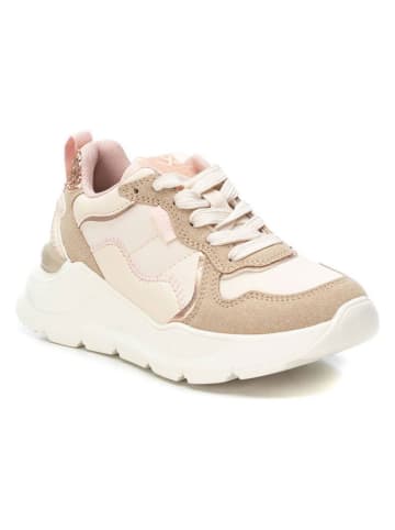 XTI Kids Sneakersy w kolorze beżowo-kremowo-jasnoróżowym