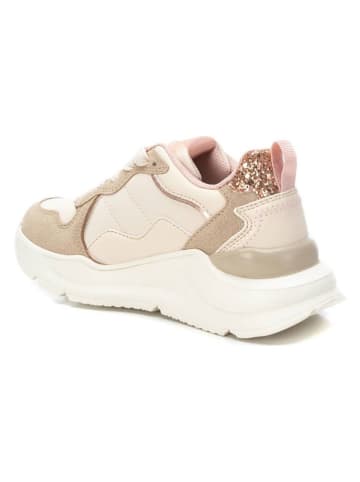 XTI Kids Sneakersy w kolorze beżowo-kremowo-jasnoróżowym