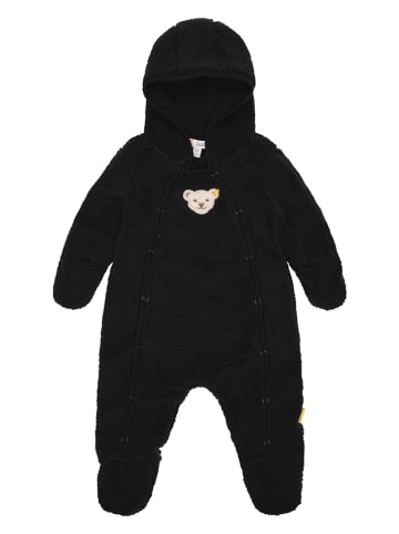 Steiff Fleeceanzug in Schwarz