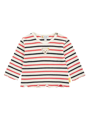 Steiff Longsleeve in Creme/ Rot/ Schwarz