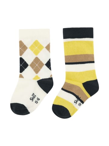 Steiff 2er-Set: Socken in Creme/ Gelb