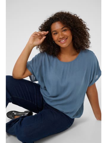 KAFFE curve Bluse in Blau