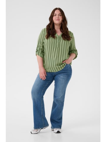 KAFFE curve Blouse groen/zwart