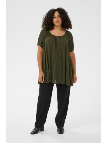 KAFFE curve Bluse in Dunkelgrün