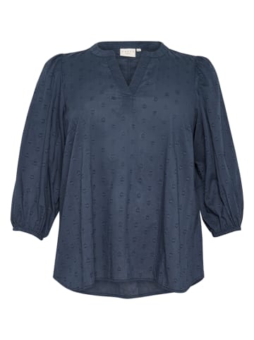 KAFFE curve Bluzka w kolorze granatowym