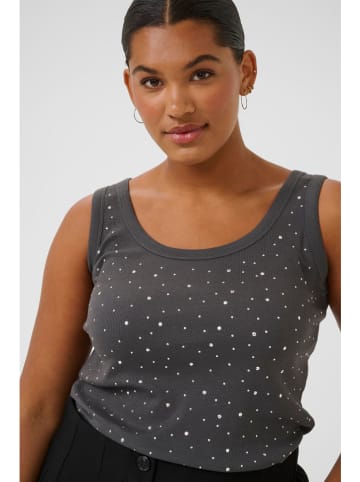 KAFFE curve Top "Carina" w kolorze szarym