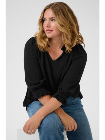 KAFFE curve Blouse "Kiv" zwart