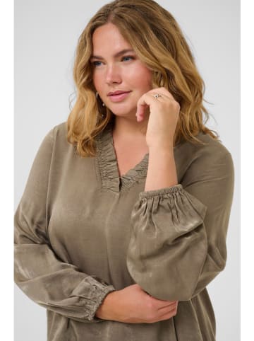 KAFFE curve Blouse "Millia" taupe