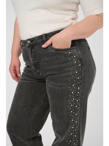 KAFFE curve Dżinsy "Petri" - Comfort fit - w kolorze antracytowym