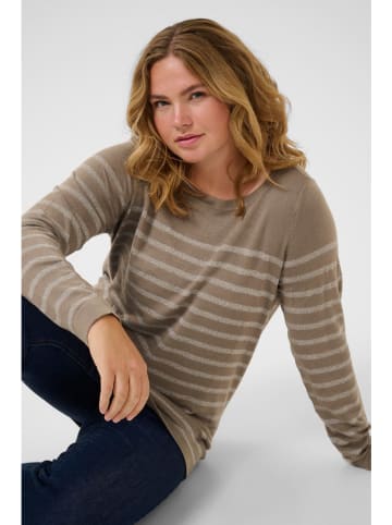 KAFFE curve Trui "Linia" taupe