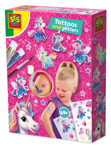 SES Kreativset "Unicorn - Metallische Glitzertattoos" - ab 5 Jahren