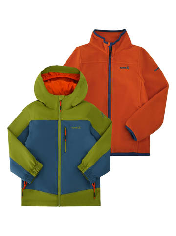 Kamik 3-in-1 regenjas "Kaso" groen/grijs/oranje