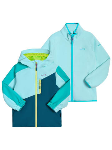 Kamik 3in1-Regenjacke "Estella" in Türkis/ Dunkelblau