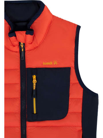 Kamik Softshellbodywarmer "Hollis" oranje/donkerblauw
