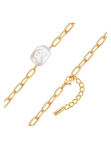 Yokoamii Vergold. Halskette mit Zierperle - (L)45 cm