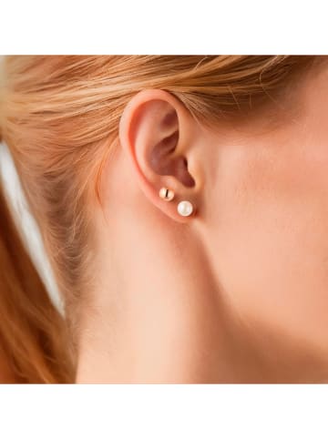 Yokoamii 2er-Set: rosévergold. Ohrstecker mit Perlen