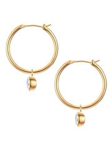 Yokoamii Vergold. Creolen mit Kristallen