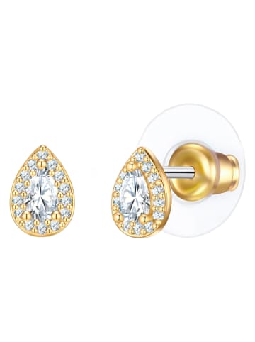 Yokoamii Pozłacane kolczyki-wkrętki z cyrkoniami