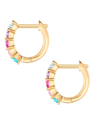 Yokoamii Pozłacane kolczyki-kreole z cyrkoniami